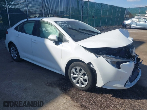 2023 Toyota Corolla Hybrid LE with VIN JTDBCMFE1PJ012186, listed as a IAAI auction lot 41807936 with 47,307 mi miles and . Bid and sale history available at carsss.com. Image 1.