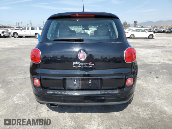 2014 FIAT 500L Lounge with VIN ZFBCFACH9EZ004878, listed as a Copart auction lot 75235434 with 56,789 mi miles and Clean Title. Bid and sale history available at carsss.com. Image 6.