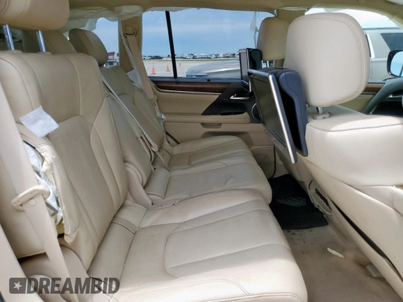 2017 Lexus LX 570 with VIN JTJHY7AX1H4227084, listed as a Copart auction lot 60571775 with 118,085 mi miles and Salvage title. Bid and sale history available at DreamBid. Image 11.