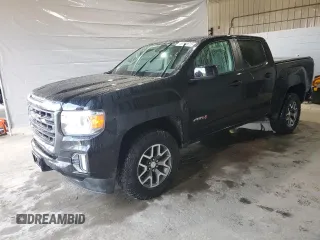 2021 GMC Canyon 4WD AT4 w/Leather with VIN 1GTG6FEN8M1255144, listed as a Copart auction lot 50186815 with 43,610 mi miles and Salvage Title. Bid and sale history available at carsss.com. Image 1.