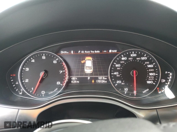 2013 Audi A6 Premium Plus with VIN WAUGGAFC4DN020341, listed as a Copart auction lot 62953025 with 170,124 mi miles and Salvage title. Bid and sale history available at DreamBid. Image 9.