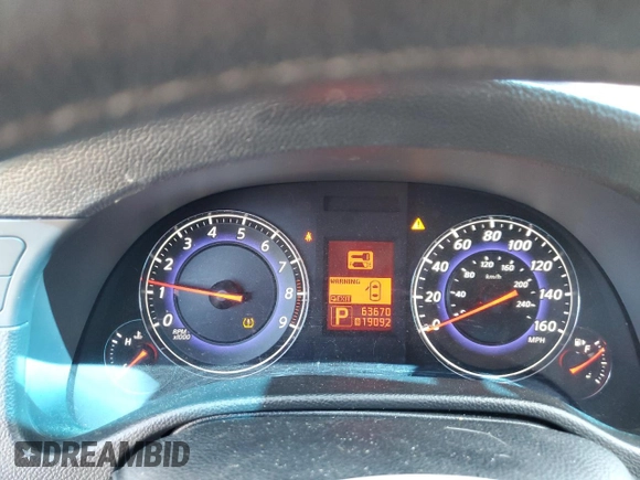 2007 Infiniti G35 Journey with VIN JNKBV61E77M726558, listed as a Copart auction lot 52206864 with 63,670 mi miles and Salvage Title. Bid and sale history available at DreamBid. Image 9.