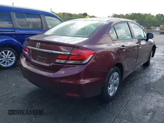 2013 Honda Civic LX with VIN 19XFB2F58DE224648, listed as a IAAI auction lot 41985106 with Not Provided miles and . Bid and sale history available at DreamBid. Image 4.