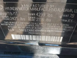 2011 Hyundai Sonata SE with VIN 5NPEC4AC4BH304497, listed as a IAAI auction lot 41738648 with 156,917 mi miles. Bid and sale history available at carsss.com. Image 7.