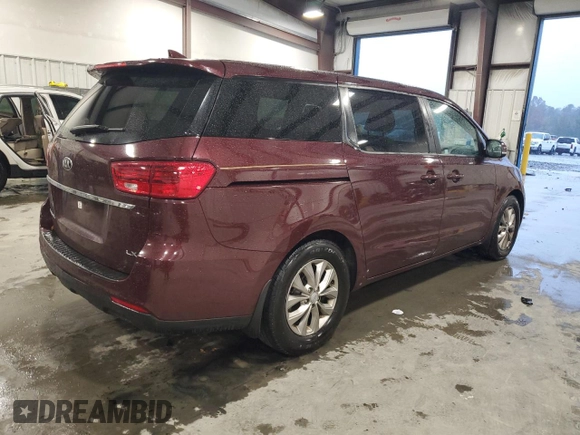 2019 Kia Sedona EX with VIN KNDMB5C17K6543326, listed as a Copart auction lot 81142284 with 76,410 mi miles and Salvage Title. Bid and sale history available at carsss.com. Image 3.