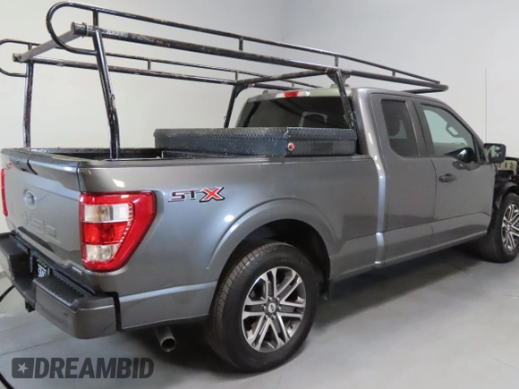 2021 Ford F-150 XL with VIN 1FTEX1CP3MKD17894, listed as a Copart auction lot 56984235 with 86,745 mi miles and Salvage title. Bid and sale history available at DreamBid. Image 3.