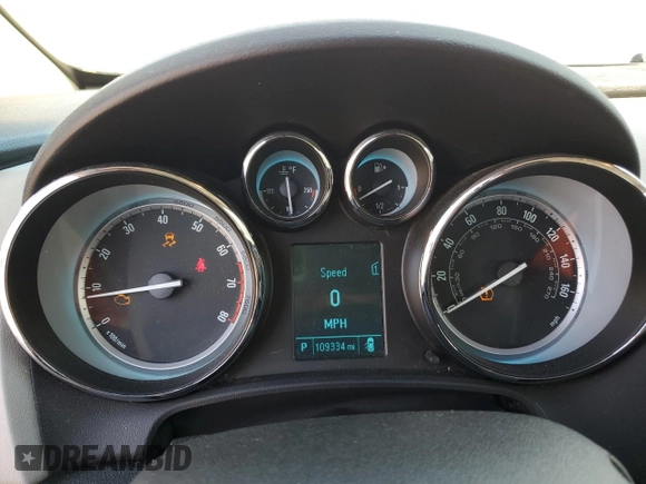 2012 Buick Verano with VIN 1G4PP5SK4C4164298, listed as a Copart auction lot 61799125 with 109,334 mi miles and Salvage title. Bid and sale history available at DreamBid. Image 9.