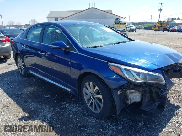 2015 Hyundai Sonata Sport with VIN 5NPE34AF5FH217630, listed as a IAAI auction lot 41920256 with 147,440 mi miles and . Bid and sale history available at DreamBid. Image 1.