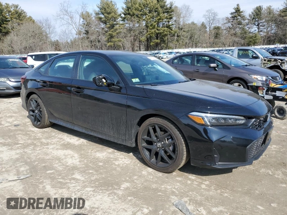 2025 Honda Civic Sport with VIN 2HGFE2F5XSH510270, listed as a Copart auction lot 47839085 with 8,279 mi miles and Salvage title. Bid and sale history available at DreamBid. Image 4.