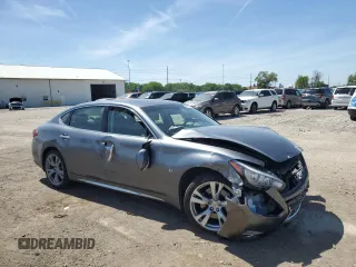2017 Infiniti Q70 3.7 with VIN JN1BY1PR5HM210645, listed as a Copart auction lot 56575155 with 57,580 mi miles and Salvage title. Bid and sale history available at DreamBid. Image 4.