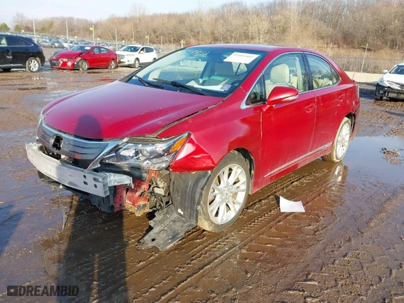 2010 Lexus HS 250h with VIN JTHBB1BA7A2004288, listed as a IAAI auction lot 41669407 with NaN miles. Bid and sale history available at carsss.com. Image 2.