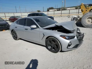 2019 Genesis G70 Advanced with VIN KMTG44LA1KU044908, listed as a Copart auction lot 76779574 with 51,678 mi miles and Salvage title. Bid and sale history available at DreamBid. Image 4.