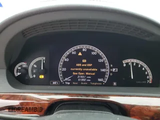 2007 Mercedes-Benz S 550 with VIN WDDNG71X37A082239, listed as a Copart auction lot 43157965 with 51,302 mi miles and Salvage Title. Bid and sale history available at DreamBid. Image 9.