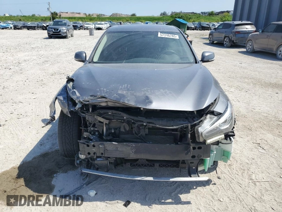 2020 Infiniti Q50 Luxe z VIN JN1EV7AP2LM203614, wystawiony jako Copart lot #57346785 z przebiegiem 62 659 mil mil oraz Nie do naprawy • Non repairable. Historia ofert i sprzedaży dostępna na DreamBid. Obrazek 5.
