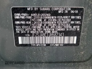 2018 Subaru Forester with VIN JF2SJABC1JH582343, listed as a Copart auction lot 61181195 with 82,904 mi miles and Salvage title. Bid and sale history available at DreamBid. Image 13.