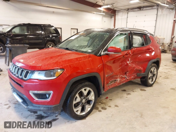 2018 Jeep Compass Limited with VIN 3C4NJDCB4JT113302, listed as a IAAI auction lot 41481864 with 202,510 mi miles and . Bid and sale history available at carsss.com. Image 17.
