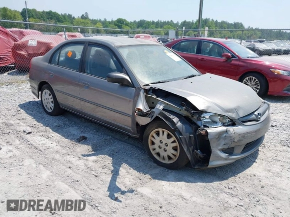 2004 Honda Civic LX with VIN 2HGES16574H559735, listed as a IAAI auction lot 42062936 with 1 mi miles. Bid and sale history available at carsss.com. Image 1.