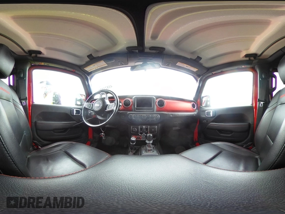 2020 Jeep Wrangler Unlimited Rubicon with VIN 1C4HJXFG3LW186387, listed as a IAAI auction lot 41821939 with 45,691 mi miles and . Bid and sale history available at DreamBid. Image 19.