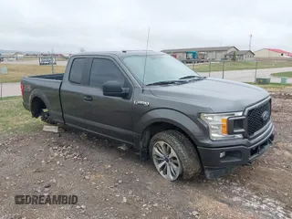 2018 Ford F-150 XL with VIN 1FTEX1EP9JFB12484, listed as a IAAI auction lot 42024226 with 90,520 mi miles and . Bid and sale history available at DreamBid. Image 1.