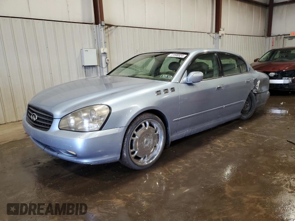 2002 Infiniti Q45 z VIN JNKBF01A62M002926, wystawiony jako Copart lot #73206924 z przebiegiem Nie podano mil oraz Szkoda całkowita • Salvage title. Historia ofert i sprzedaży dostępna na DreamBid. Obrazek 1.