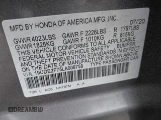 2020 Acura ILX Premium with VIN 19UDE2F75LA008758, listed as a IAAI auction lot 41848358 with 75,318 mi miles and . Bid and sale history available at DreamBid. Image 9.
