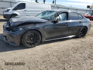 2021 BMW M3 Competition with VIN WBS33AY04MFL46160, listed as a Copart auction lot 88386555 with 0 mi miles and Salvage Title. Bid and sale history available at carsss.com. Image 1.