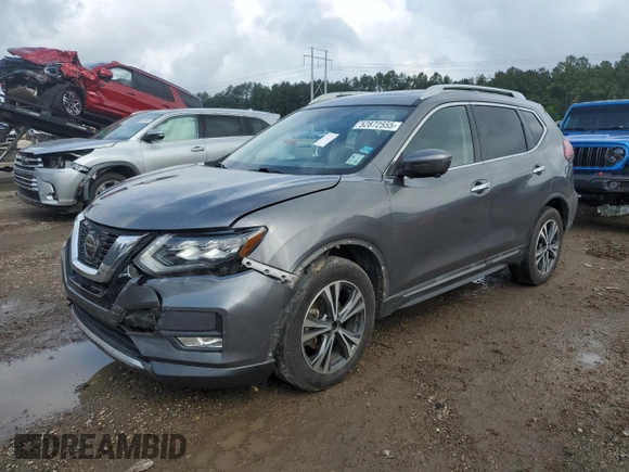 2018 Nissan Rogue S with VIN 5N1AT2MT9JC806474, listed as a Copart auction lot 52872555 with 147,093 mi miles and Salvage Title. Bid and sale history available at carsss.com. Image 1.
