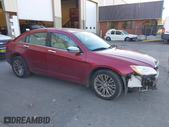 2012 Chrysler 200 Limited with VIN 1C3CCBCBXCN109039, listed as a IAAI auction lot 41548720 with 129,124 mi miles. Bid and sale history available at carsss.com. Image 1.