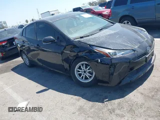 2019 Toyota Prius L Eco with VIN JTDKARFU0K3087064, listed as a IAAI auction lot 41986365 with 81,735 mi miles. Bid and sale history available at carsss.com. Image 1.