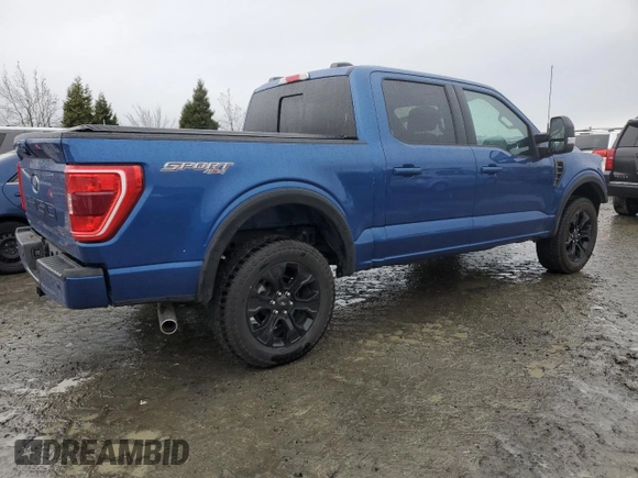 2022 Ford F-150 XL with VIN 1FTFW1E57NKD84700, listed as a Copart auction lot 84911824 with 30,300 mi miles and Salvage Title. Bid and sale history available at carsss.com. Image 3.