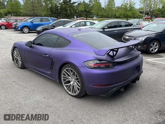 2018 Porsche 718 Cayman S with VIN WP0AB2A8XJK279655, listed as a Copart auction lot 55249845 with 59,283 mi miles and Clean Title. Bid and sale history available at DreamBid. Image 3.