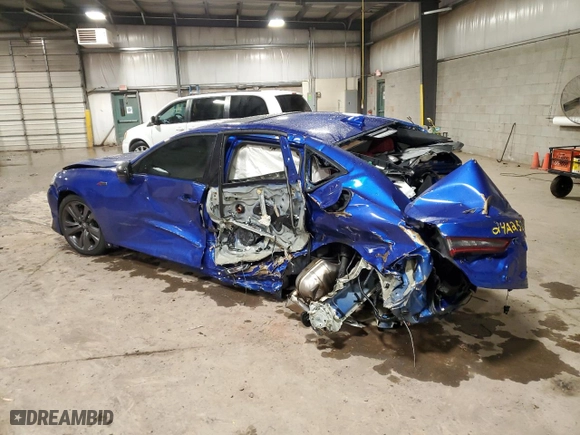 2022 Acura TLX w/A-Spec Package with VIN 19UUB5F56NA000745, listed as a Copart auction lot 86338994 with 0 mi miles and Salvage Title. Bid and sale history available at carsss.com. Image 2.