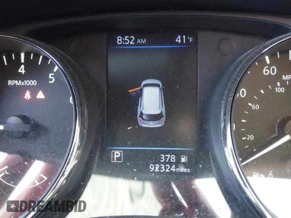 2018 Nissan Rogue SV with VIN 5N1AT2MV7JC838311, listed as a IAAI auction lot 41901652 with 92,324 mi miles. Bid and sale history available at carsss.com. Image 15.