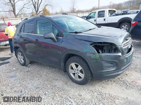 2016 Chevrolet Trax LT with VIN 3GNCJPSB2GL164579, listed as a IAAI auction lot 40984794 with 114,717 mi miles. Bid and sale history available at carsss.com. Image 1.