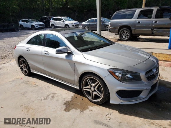 2015 Mercedes-Benz CLA 250 with VIN WDDSJ4EB4FN283897, listed as a Copart auction lot 54503215 with 98,167 mi miles and Salvage Title. Bid and sale history available at DreamBid. Image 4.