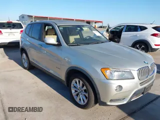 2013 BMW X3 xDrive28i with VIN 5UXWX9C59D0D08955, listed as a IAAI auction lot 41963953 with 120,420 mi miles. Bid and sale history available at carsss.com. Image 1.