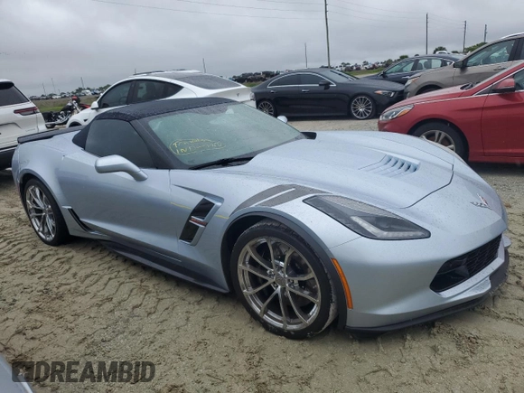 2017 Chevrolet Corvette Grand Sport 2LT with VIN 1G1YY3D7XH5103387, listed as a Copart auction lot 74677294 with 9,266 mi miles and Non Repairable. Bid and sale history available at carsss.com. Image 12.