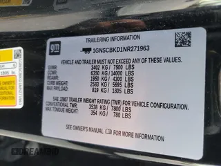2022 Chevrolet Suburban LS z VIN 1GNSCBKD1NR271963, wystawiony jako Copart lot #52889005 z przebiegiem 106 922 mil mil oraz Szkoda całkowita • Salvage title. Historia ofert i sprzedaży dostępna na DreamBid. Obrazek 14.