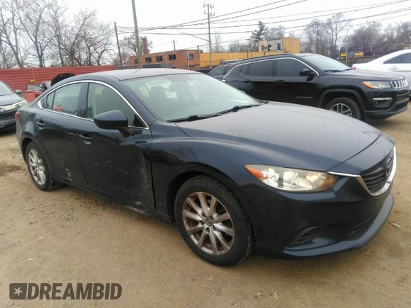 2015 Mazda 6 i Sport with VIN JM1GJ1U51F1185105, listed as a IAAI auction lot 41287570 with 133,016 mi miles and . Bid and sale history available at carsss.com. Image 1.