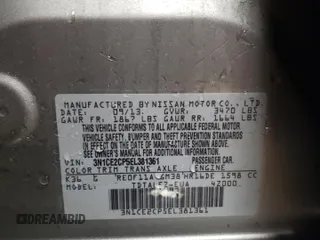 2014 Nissan Note SV with VIN 3N1CE2CP5EL381361, listed as a Copart auction lot 52194555 with 30,329 mi miles and Salvage Title. Bid and sale history available at DreamBid. Image 12.