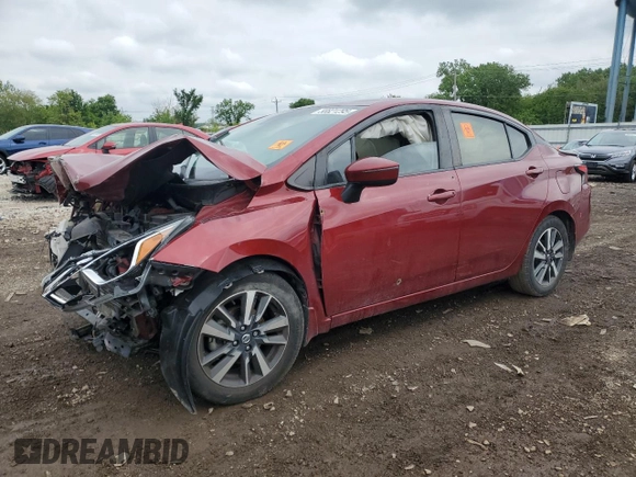 2021 Nissan Versa SV with VIN 3N1CN8EV4ML856575, listed as a Copart auction lot 58821295 with Not provided miles and Salvage title. Bid and sale history available at DreamBid. Image 1.
