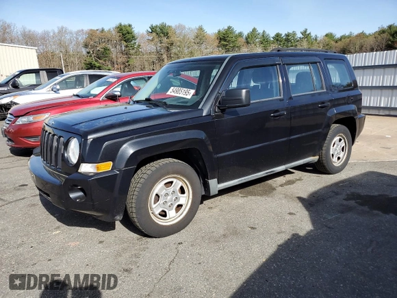 2010 Jeep Patriot Sport with VIN 1J4NF2GB0AD571175, listed as a Copart auction lot 54985195 with 112,365 mi miles and Clean Title. Bid and sale history available at carsss.com. Image 1.