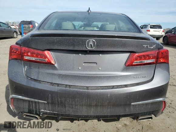 2018 Acura TLX Advance with VIN 19UUB3F7XJA006760, listed as a Copart auction lot 43047455 with 30,299 mi miles and Salvage title. Bid and sale history available at DreamBid. Image 6.