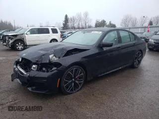 2022 BMW 5 Series 530i xDrive with VIN WBA13BJ07NCK90049, listed as a Copart auction lot 84477194 with 33,007 mi miles and Salvage Title. Bid and sale history available at carsss.com. Image 1.