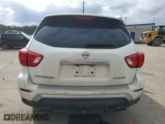 2017 Nissan Pathfinder Platinum with VIN 5N1DR2MN3HC612739, listed as a Copart auction lot 43795605 with 147,239 mi miles and Salvage Title. Bid and sale history available at carsss.com. Image 6.