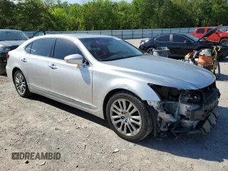 2014 Lexus LS 460 L with VIN JTHGL5EF6E5053021, listed as a Copart auction lot 53910455 with 187,907 mi miles and Salvage title. Bid and sale history available at DreamBid. Image 4.