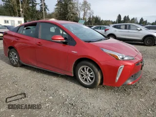 2020 Toyota Prius LE with VIN JTDL9RFU6L3019320, listed as a Copart auction lot 52577555 with Not Provided miles and Salvage Title. Bid and sale history available at DreamBid. Image 4.