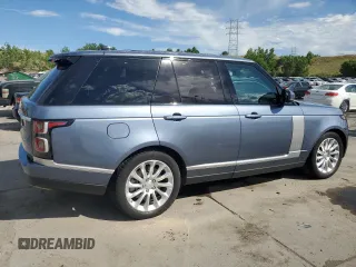 2019 Land Rover Range Rover HSE with VIN SALGS2SV8KA525147, listed as a Copart auction lot 63260595 with 47,219 mi miles and Salvage title. Bid and sale history available at DreamBid. Image 3.
