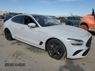 2022 Genesis G70 3.3T with VIN KMTG54TE5NU084574, listed as a Copart auction lot 87732465 with Not Provided miles and Salvage Title. Bid and sale history available at DreamBid. Image 4.