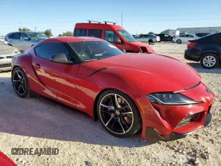 2022 Toyota GR Supra 3.0 with VIN WZ1DB0C09NW053020, listed as a Copart auction lot 81173134 with 0 mi miles and Salvage Title. Bid and sale history available at carsss.com. Image 4.